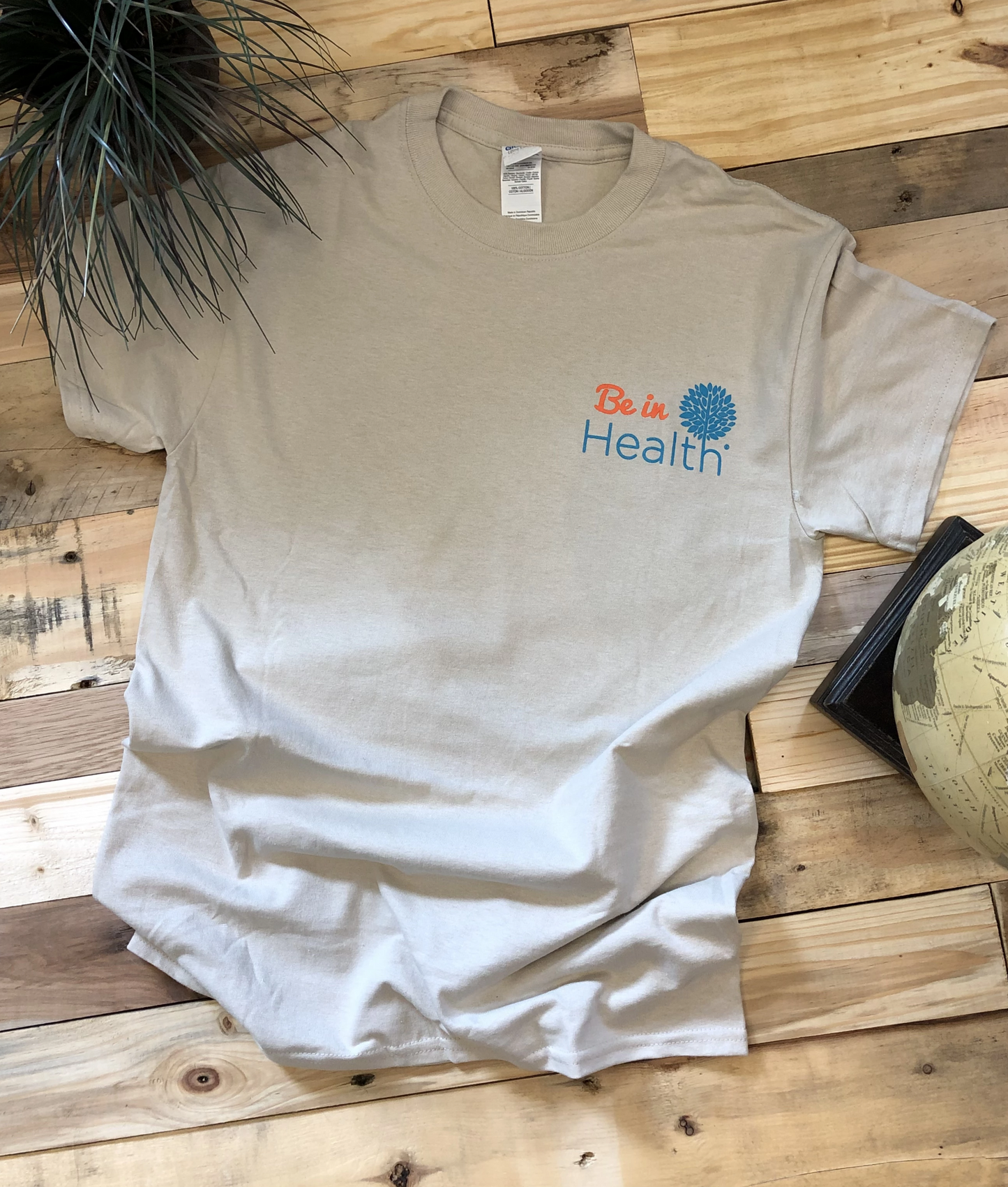 Be In Health Cotton T-Shirt - Tan, Blue, Pink or Black *CLEARANCE SALE!*